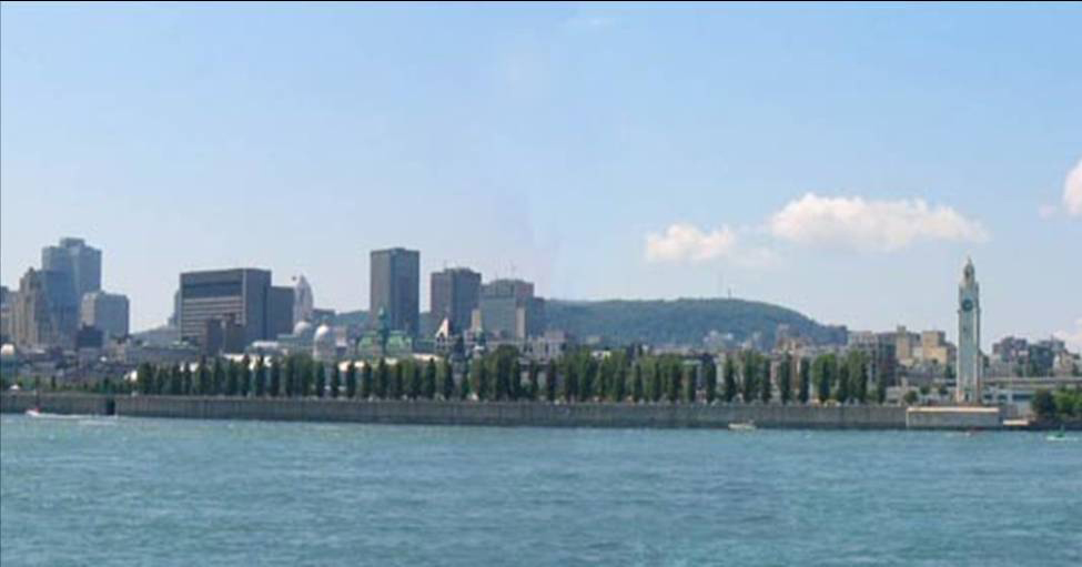 Vue du mont Royal depuis l’île Sainte-Hélène.