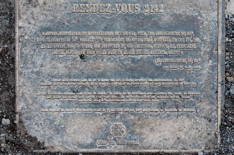 Capsule-témoin des ambassadeurs du 350e, 1992.