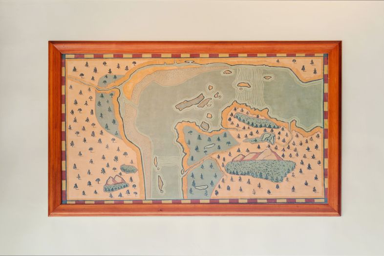 Paul-Émile Borduas, "Carte du site de Montréal par Champlain en 1611", 1931.